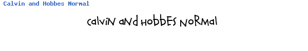 Fuente Calvin and Hobbes Normal.ttf