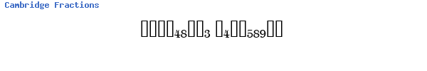 Fuente Cambridge Fractions.ttf