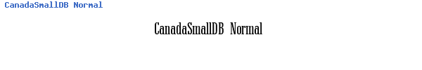 Fuente CanadaSmallDB Normal.ttf