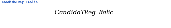 Fuente CandidaTReg Italic.ttf
