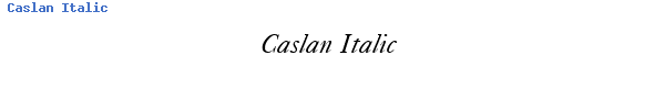 Fuente Caslan Italic.ttf