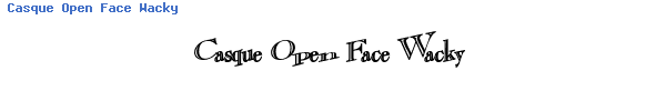 Fuente Casque Open Face Wacky.ttf