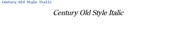 Fuente Century Old Style Italic.ttf