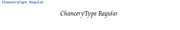 Fuente ChanceryType Regular.ttf
