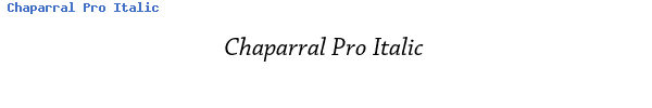 Fuente Chaparral Pro Italic.ttf
