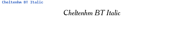 Fuente Cheltenhm BT Italic.ttf