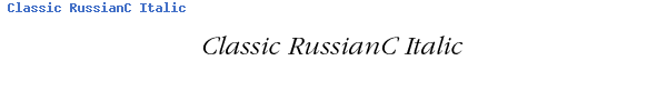 Fuente Classic RussianC Italic.ttf