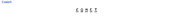 Fuente Comet.ttf