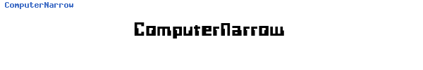 Fuente ComputerNarrow.ttf