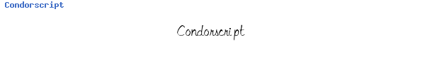 Fuente Condorscript.ttf