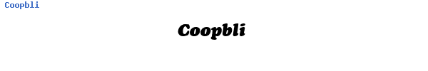 Fuente Coopbli.ttf