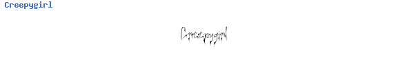 Fuente Creepygirl.ttf