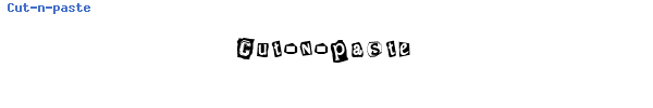 Fuente Cut-n-paste.ttf
