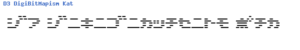 Fuente D3 DigiBitMapism Katakana.ttf