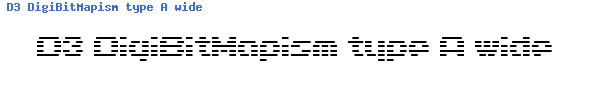 Fuente D3 DigiBitMapism type A wide.ttf