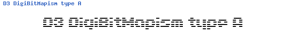 Fuente D3 DigiBitMapism type A.ttf