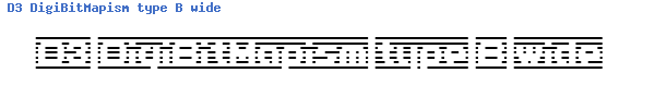 Fuente D3 DigiBitMapism type B wide.ttf