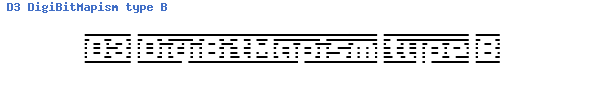 Fuente D3 DigiBitMapism type B.ttf