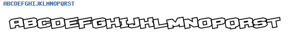 Fuente D3 Egoistism outline leaning.ttf