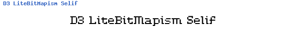 Fuente D3 LiteBitMapism Selif.ttf