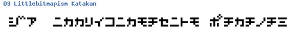 Fuente D3 Littlebitmapism Katakana.ttf