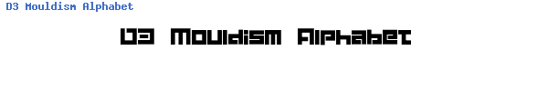 Fuente D3 Mouldism Alphabet.ttf