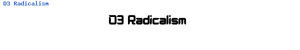 Fuente D3 Radicalism.ttf