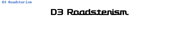 Fuente D3 Roadsterism.ttf