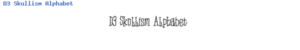 Fuente D3 Skullism Alphabet.ttf