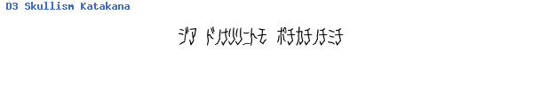 Fuente D3 Skullism Katakana.ttf