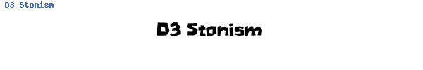 Fuente D3 Stonism.ttf
