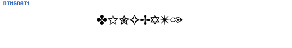 Fuente DINGBAT1.TTF