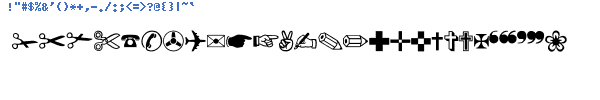 Fuente DINGBAT1.TTF