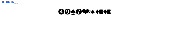 Fuente DINGTR__.TTF