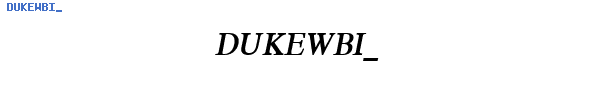 Fuente DUKEWBI_.TTF
