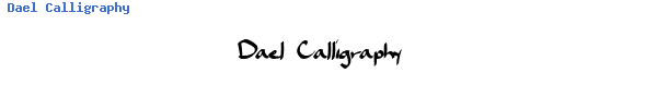 Fuente Dael Calligraphy.ttf
