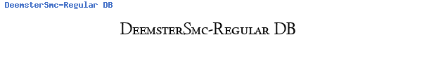Fuente DeemsterSmc-Regular DB.ttf