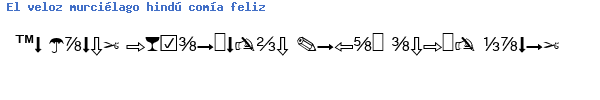 Fuente Dingbats.ttf