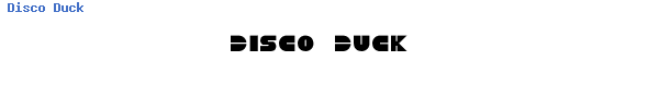 Fuente Disco Duck.ttf