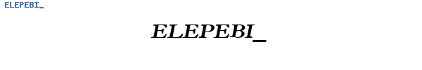 Fuente ELEPEBI_.TTF