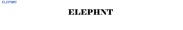 Fuente ELEPHNT.TTF