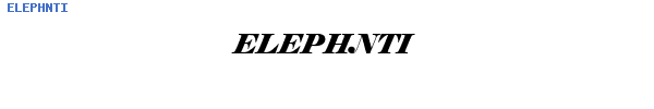 Fuente ELEPHNTI.TTF