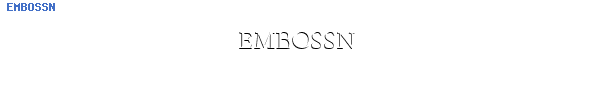Fuente EMBOSSN.TTF