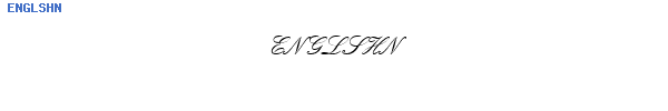 Fuente ENGLSHN.TTF