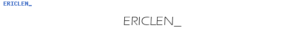 Fuente ERICLEN_.TTF
