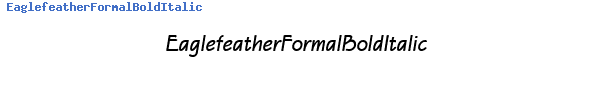 Fuente EaglefeatherFormalBoldItalic.ttf