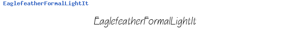 Fuente EaglefeatherFormalLightIt.ttf