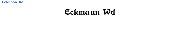 Fuente Eckmann Wd.ttf