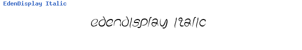 Fuente EdenDisplay Italic.TTF