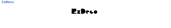 Fuente ExDeco.ttf